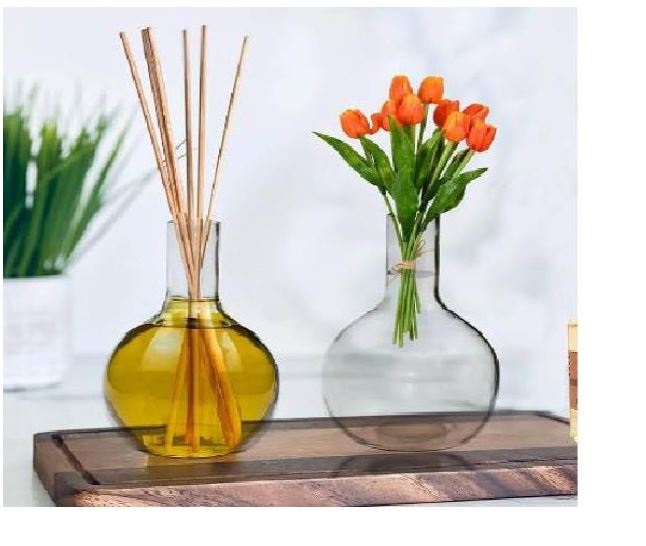 Glass Vase with wood4